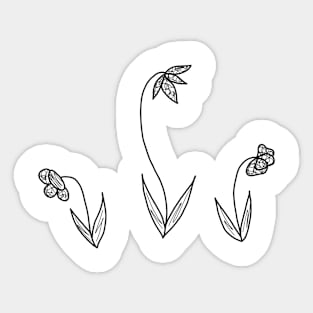 1 2 3 flower Sticker